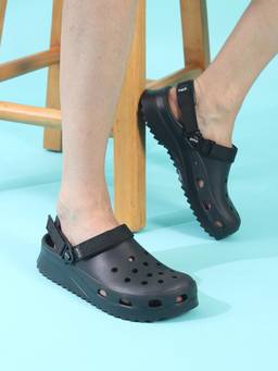 Yoho - Men Black Trendy & Stylish Hacker Clogs