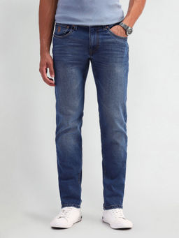 U.S. Polo Assn. Denim Co. - Men Blue Cotton Solid Jeans