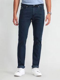 U.S. Polo Assn. Denim Co. - Men Blue Cotton Solid Jeans