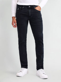 U.S. Polo Assn. Denim Co. - Men Blue Cotton Solid Jeans