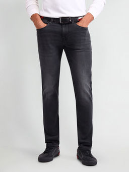 U.S. Polo Assn. Denim Co. - Men Grey Cotton Solid Jeans
