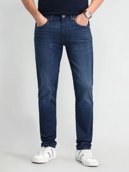 U.S. Polo Assn. Denim Co. - Men Blue Cotton Solid Jeans
