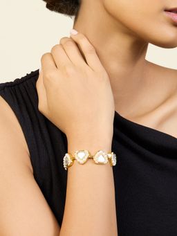 Isharya - Trikone Mirror Open Cuff In 18Kt Gold Plated