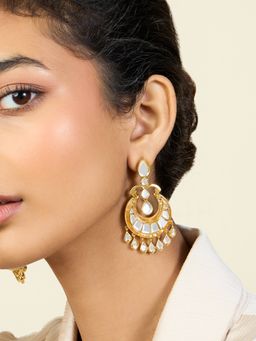 Isharya - Mahenoor Moon Bali's In 18Kt Gold Plated