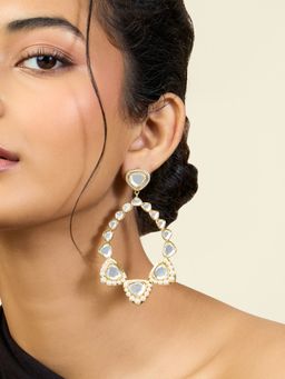 Isharya - Alizah Mirror Danglers In 18Kt Gold Plated