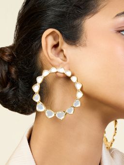 Isharya - Sheesh Mahal Front Back Earrings In 18Kt Gold Plated