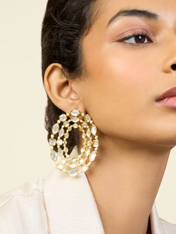 Isharya - Alizah Statement Studs In 18Kt Gold Plated