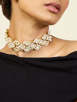 Isharya - Noor Wide Choker In 18Kt Gold Plated