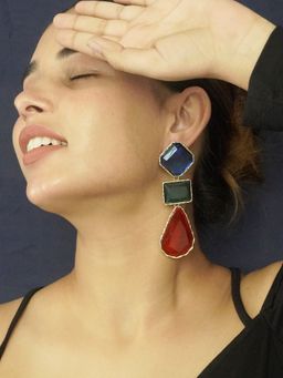 Niscka - Designer Vibrant Multicolor Light Weighted Fancy Earrings