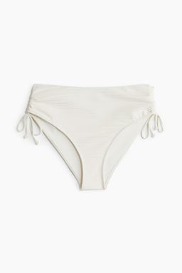 H&M - Women White Drawstring-Detail Bikini Bottoms