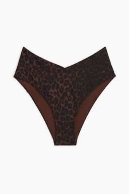 H&M - Women Brown High Rise Cheeky Bikini Bottoms