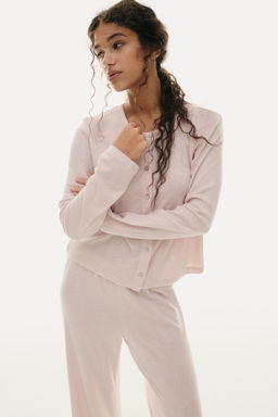 H&M - Women Pink Pointelle Jersey Pyjamas