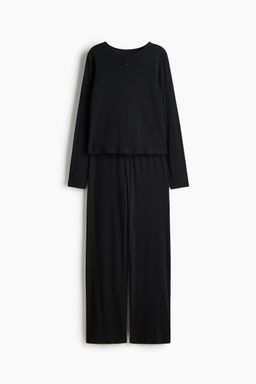 H&M - Women Black Pointelle-Knit Pyjamas