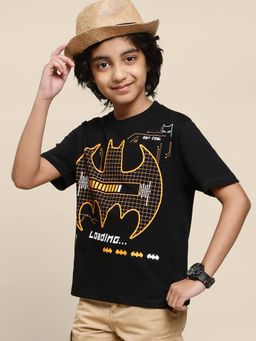 Kidsville - Kids Boys Batman Black Printed T-Shirt