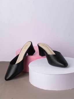 Inc.5 - Womens Black Party Wear Solid Round Heels