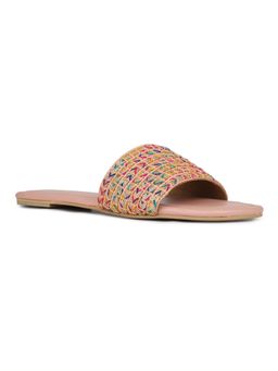 Inc.5 - Womens Peach Embellished Round Toe Casual Flats