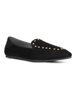 Inc.5 - Womens Black Solid Round Toe Party Wear Ballerina