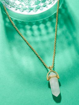 Accessorize London - Womens Pink Celestial Stone Pendant Necklace