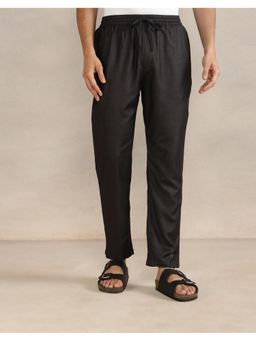Fabindia - Viscose Silk Aligarhi Black Pyjama
