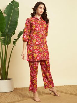 SEPHANI - Red Tie & Dye Nightsuit Set