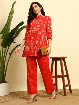 SEPHANI - Red Printed Nightsuit Set
