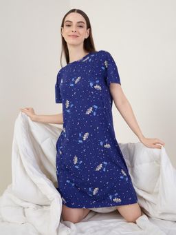 Sweet Dreams - Womens Floral Printed Short Night Dress