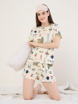 Sweet Dreams - Womens Printed Shorts Set