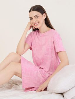 Sweet Dreams - Womens Printed Short Night Dress