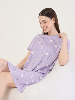 Sweet Dreams - Womens Printed Short Night Dress