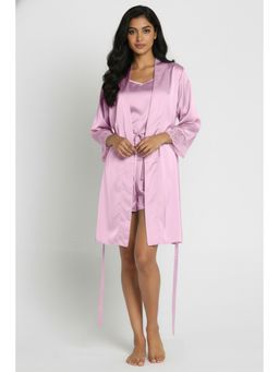 Zivame - Luxe Satin Sleep Set - Bridal Rose