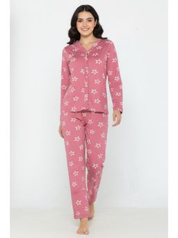 Zivame - Knit Cotton Pyjama Set - Orchid Smoke