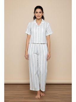 Zivame - Woven Pyjama Set - Whitesand
