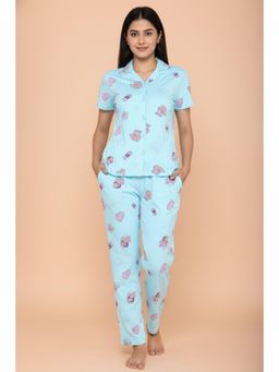 Zivame - Farm Lore Knit Cotton Pyjama Set - Gilf Stream