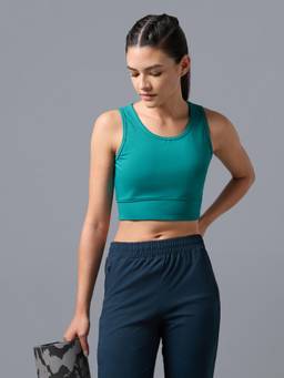 Technosport - Womens Turquoise Slim Fit Elasto Plus Workout Support Sports Bra