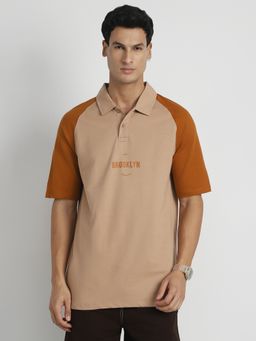 Nobero - Men Oversized Polo T-Shirts Brown