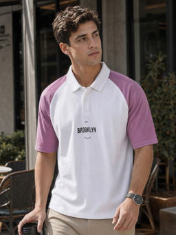 Nobero - Men Oversized Polo T-Shirts White