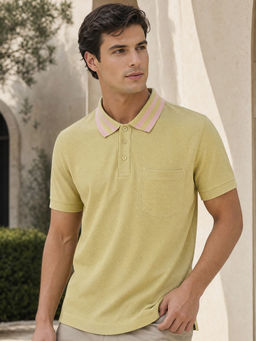 Nobero - Men Regular Polo T-Shirts Green