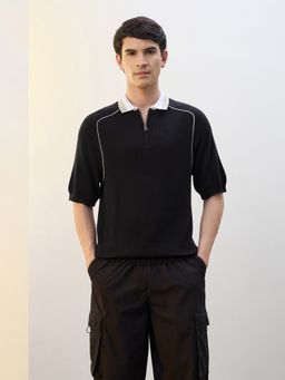 Nobero - Men Regular Polo T-Shirts Black