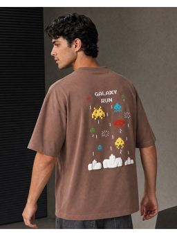 Nobero - Premium Oversized Graphic Printed T-Shirts For Men, 240 Gsm French Terry Grey