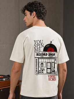 Nobero - Men Premium Oversized Cotton T-Shirt Off White