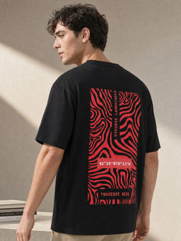 Nobero - Men Premium Oversized Cotton T-Shirt Black