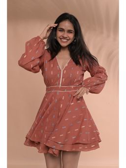 Tanoti - Tara Romper Brown Dress