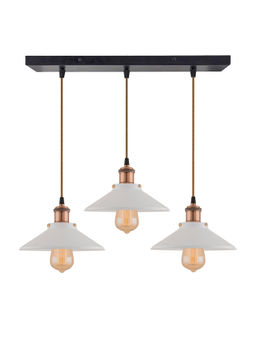 Homesake - Linear White Cone Cluster Pendant Light Copper