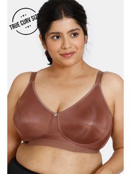 Zivame - True Curv Beautiful Basics Double Layered Minimiser Bra - Nutmeg