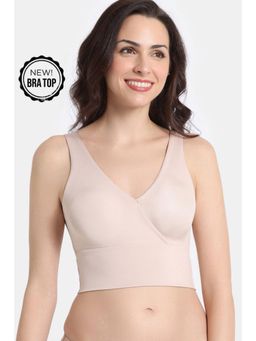 Zivame - Double Layered 3/4Th Coverage Bra Top with Removable Cookies - Peach Whip
