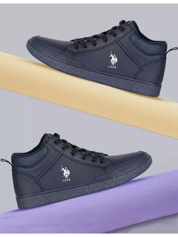 U.S. POLO ASSN. - Dolfi 4.0 Men Casual Solid Navy Lace- Ups Sneakers