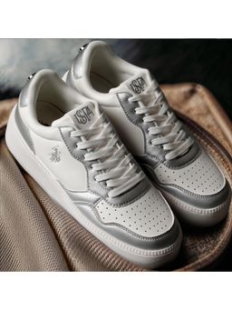 U.S. POLO ASSN. - Women Casual Leontina Silver & White Sneakers