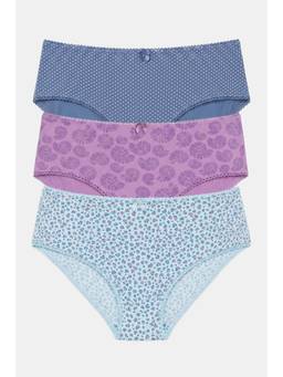 Zivame - Multi-Color Regular Rise Full Coverage Hipster Panties (Pack of 3)