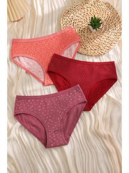 Zivame - Multi-Color Low Rise Full Coverage Bikini Panties (Pack of 3)