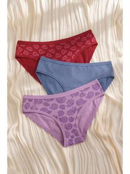 Zivame - Multi-Color Low Rise Full Coverage Bikini Panties (Pack of 3)
